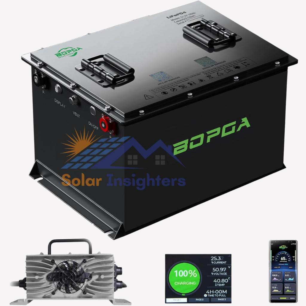 BOPGA 48V 100Ah Lithium Battery Golf Cart with Charger