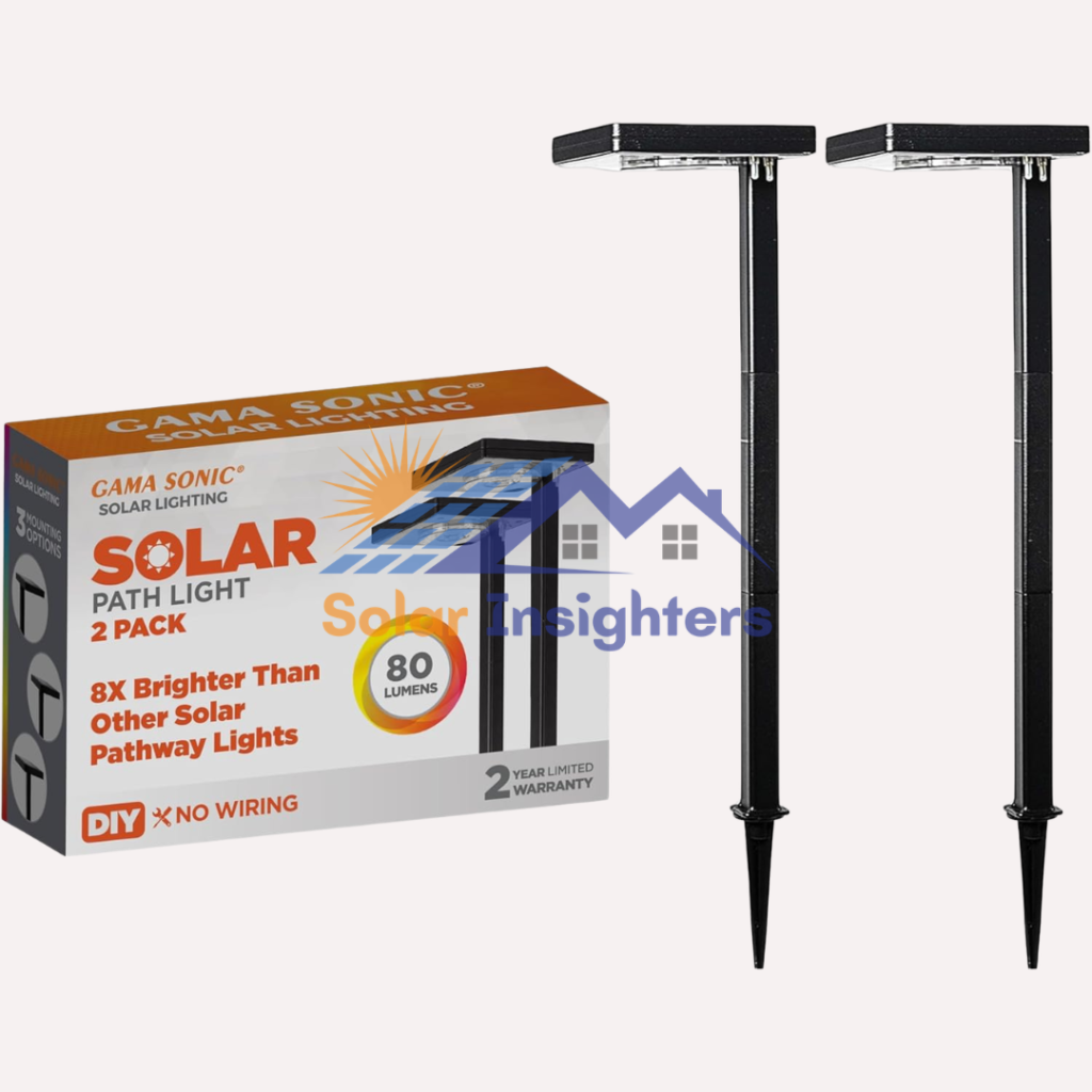 Contemporary Black Square Solar Garden Light