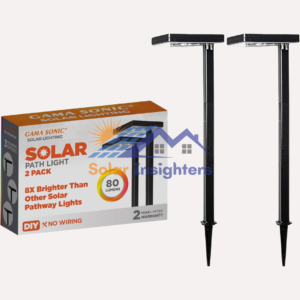 Contemporary Black Square Solar Garden Light