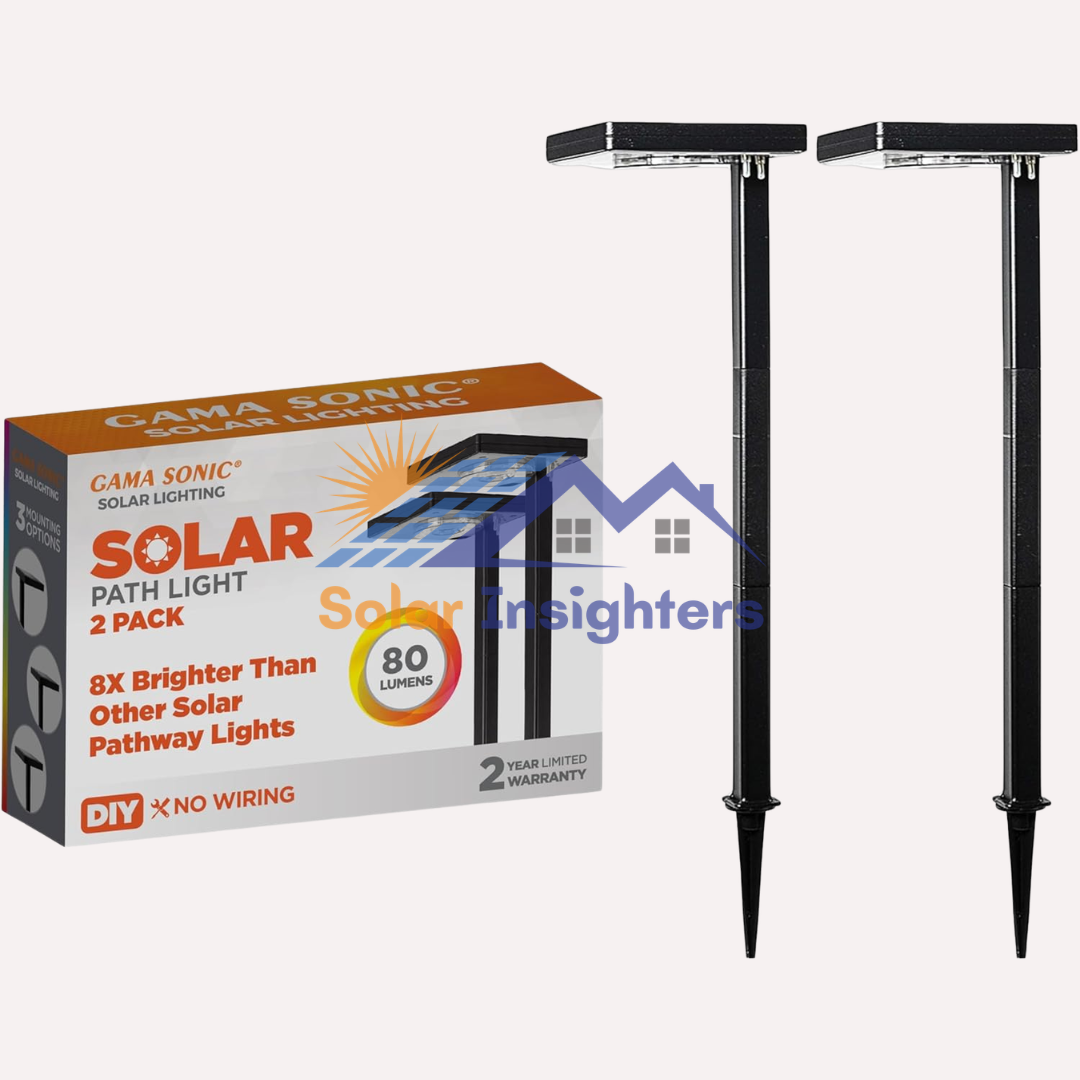 Contemporary Black Square Solar Garden Light