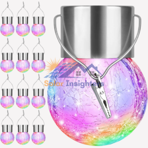 Cracked Glass Solar Decorative Ball Lights