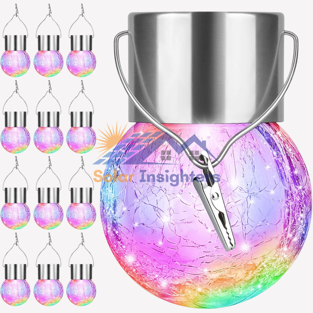Cracked Glass Solar Decorative Ball Lights