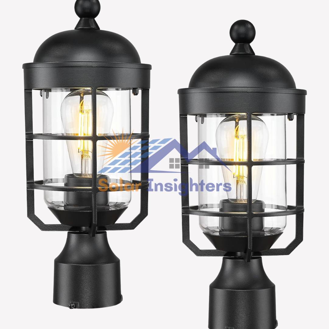Emliviar 2 Pack Outdoor Post Pier Lights