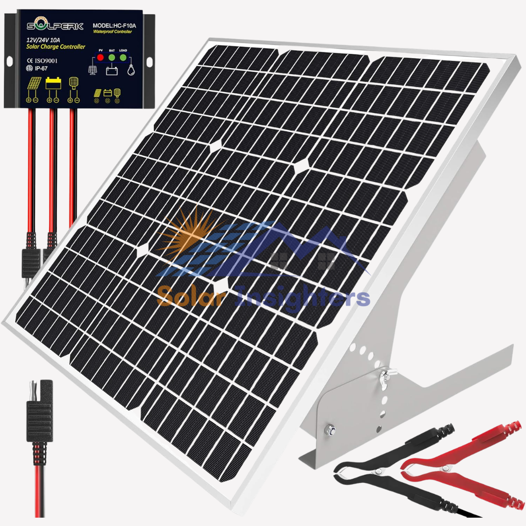 SOLPERK 50W Solar Panel Kit With Battery Charger