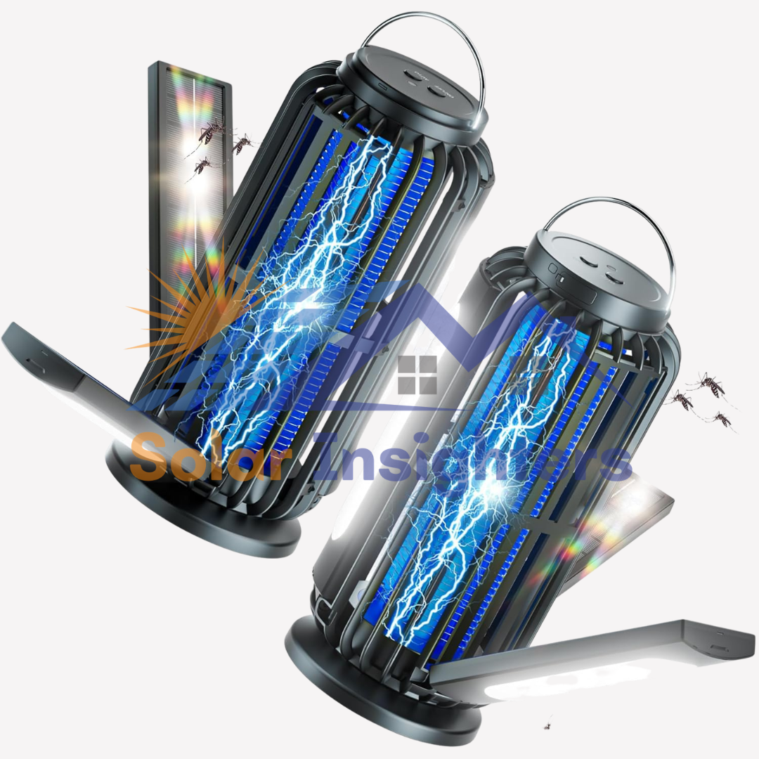 Solar Bug Zapper with 3 Solar Charging Panels
