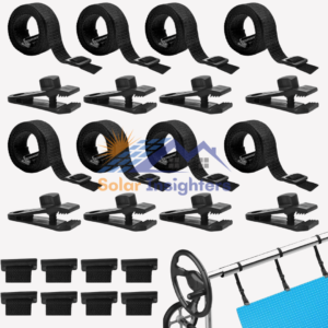 Solar Cover Reel Blanket Straps and Clips for Pool