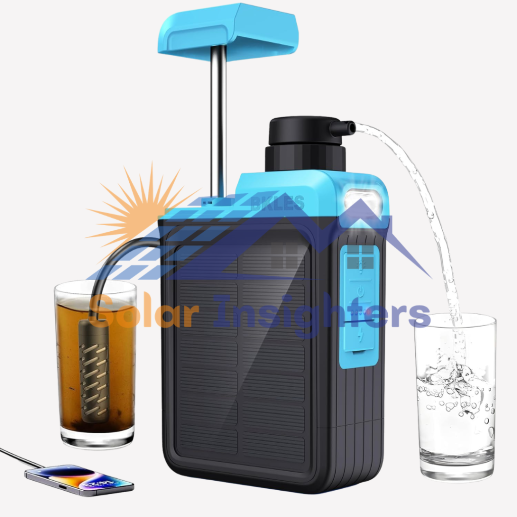 Solar Electric Water Filter with Hand Pump