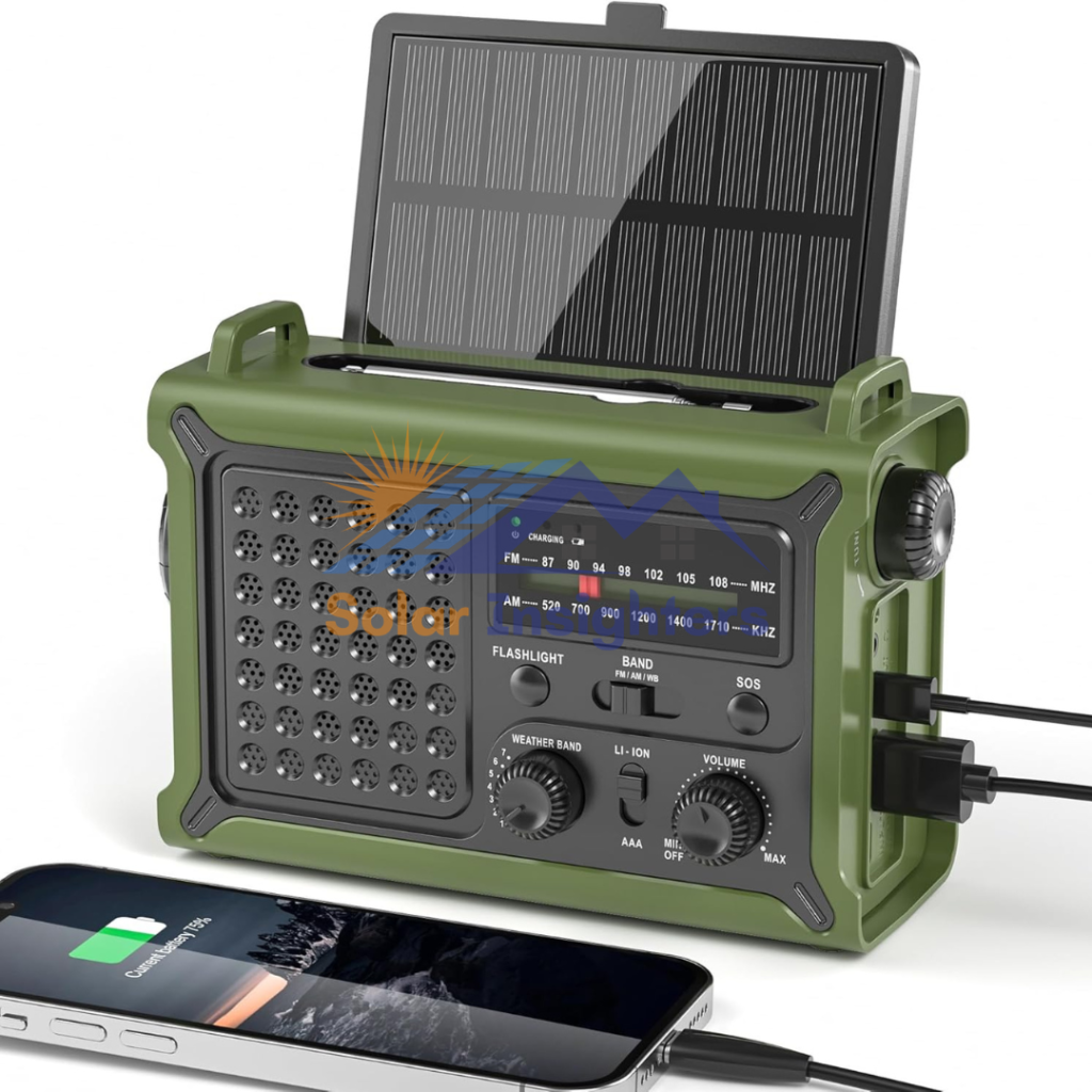 Solar Radio Emergency Hand Crank with Clear Signal