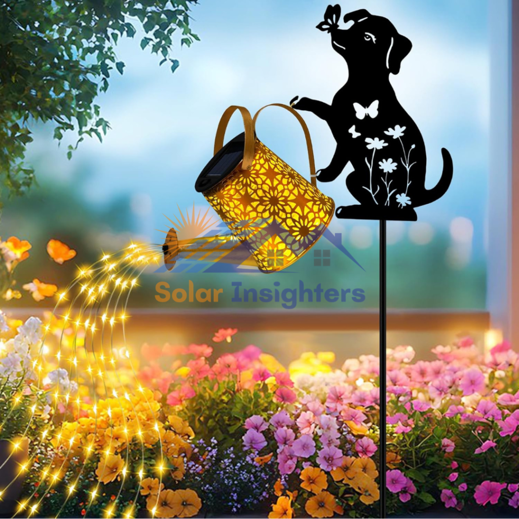 Solar Watering Can with Cascading Lights