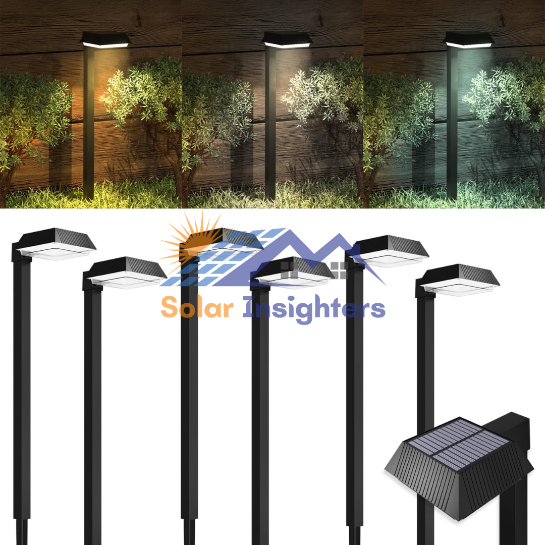Sunco 6 Pack 2W Solar Dusk to Dawn Path Lights
