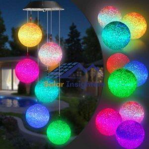 Toodour Solar Color Changing Ball Wind Chimes