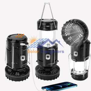 Upgrade Solar Powered Camping Lantern with Fan