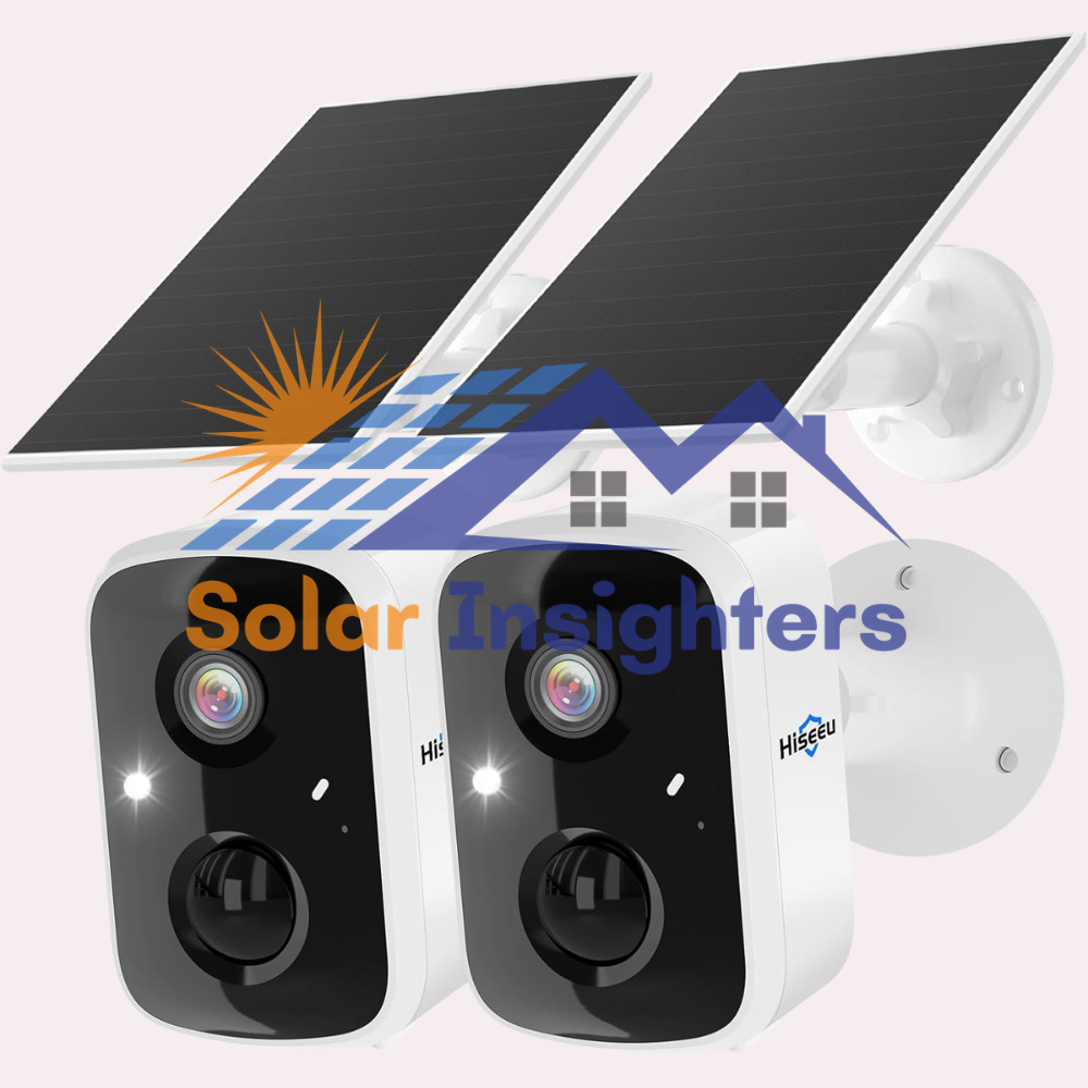 2 Pack Hiseeu 3K Solar Security Cameras