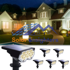 6 Pack Solar Powered Outdoor Spot Lights