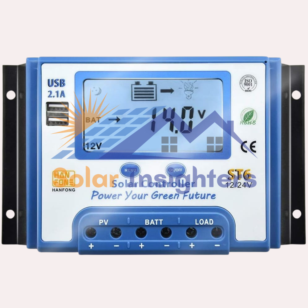 60A Solar Charge Controller 24V with Dual 5V USB