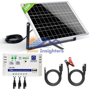 ECO-WORTHY 25 Watts 12V Off Grid Solar Battery Charger Kit