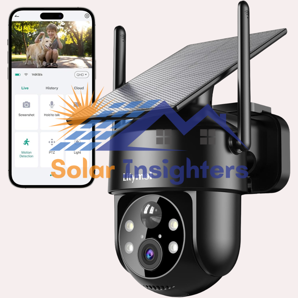 LITYMOL 2K WiFi Solar Security Cameras
