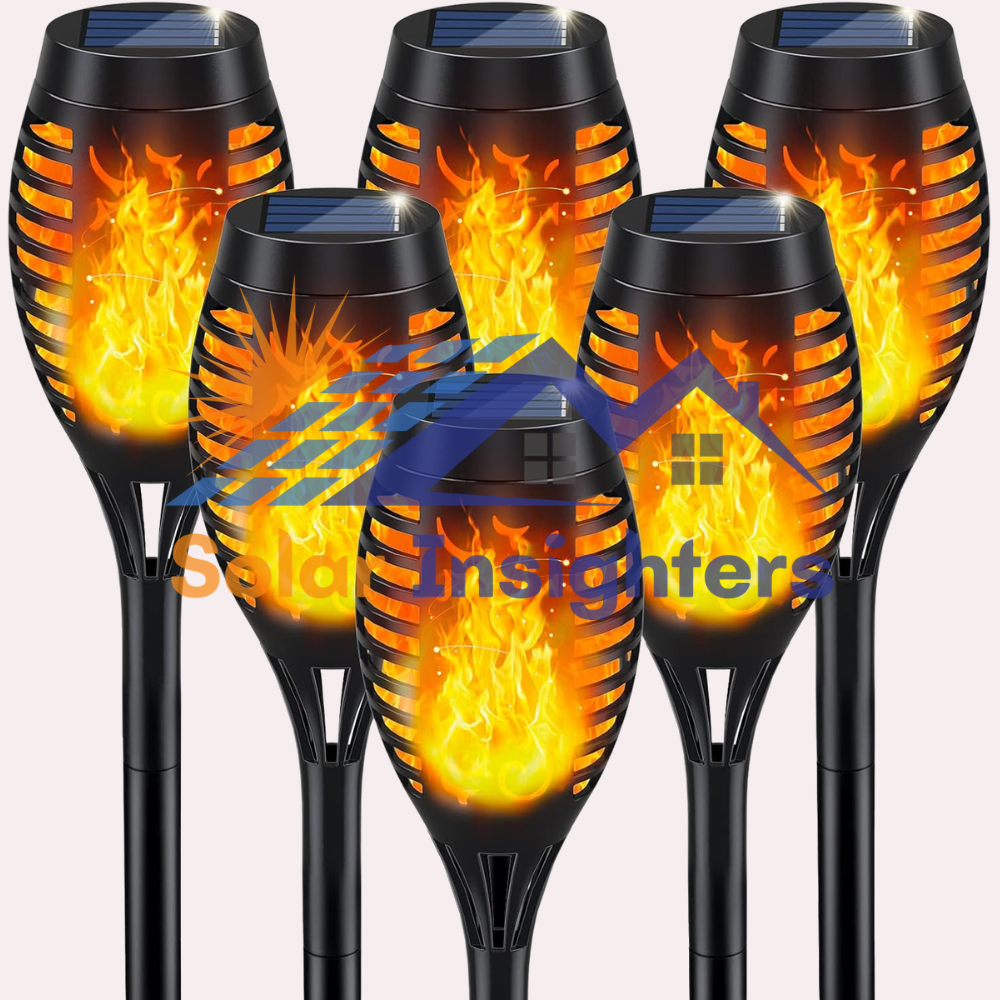 Solar Torch Light with Flickering Flame for Outside