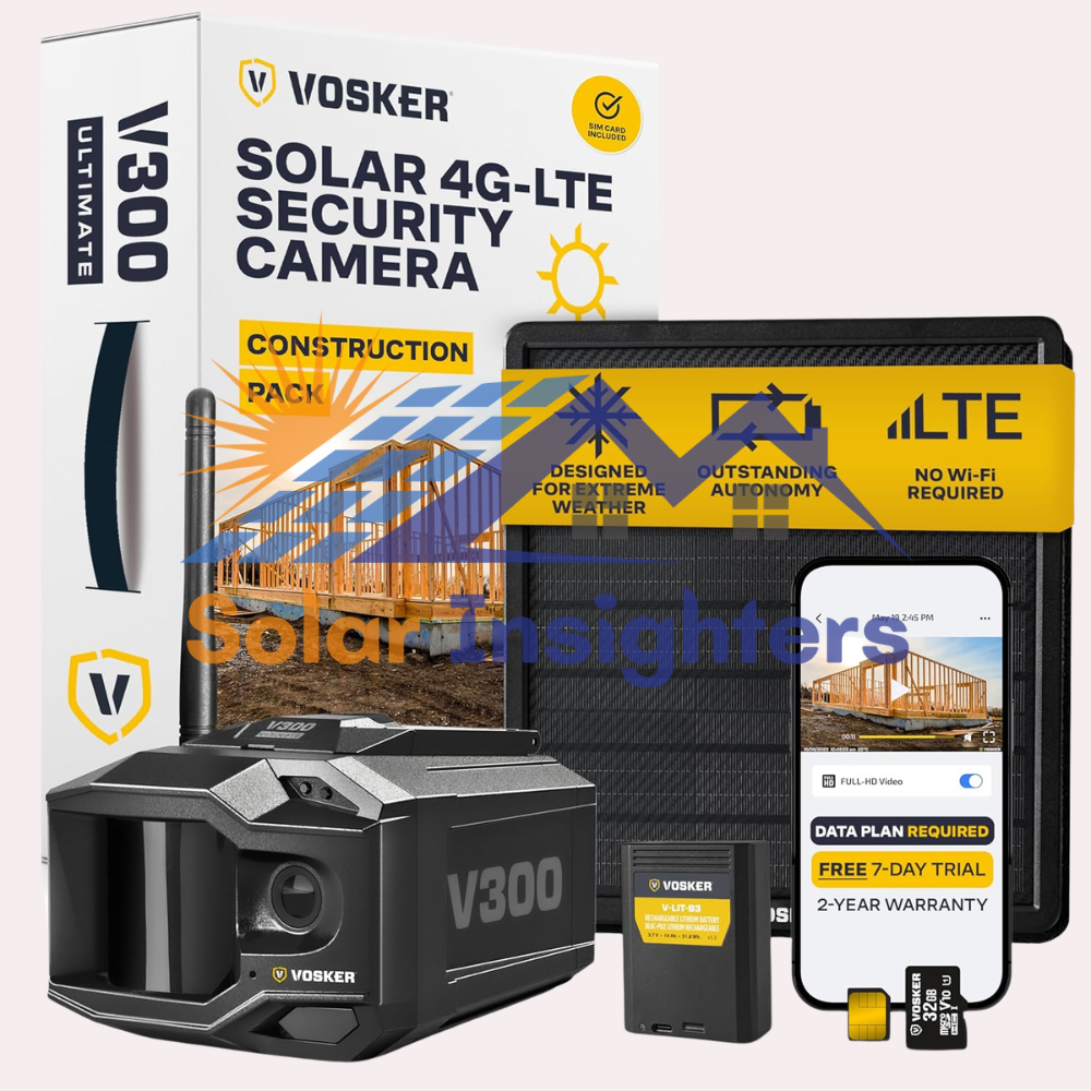 Vosker V300 Ultimate Construction Pack Solar Security Camera