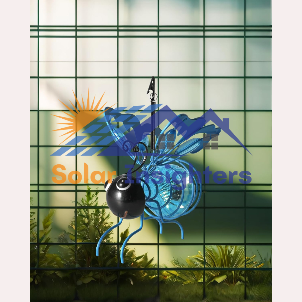 iStatue Solar Hanging Metal Butterfly Light