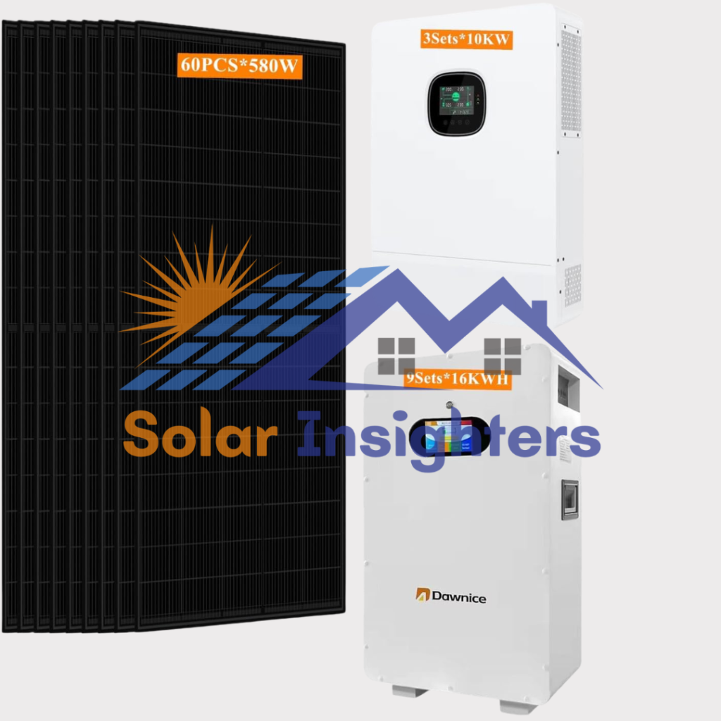 Dawnice 30KW Off-Grid Solar System Complete Kit