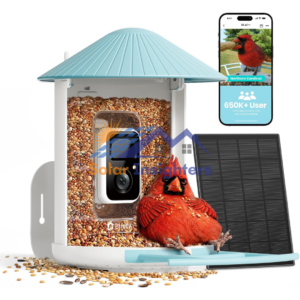 Solar Powered Smart Bird Feeder with 2K HD AI Camera